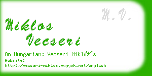 miklos vecseri business card